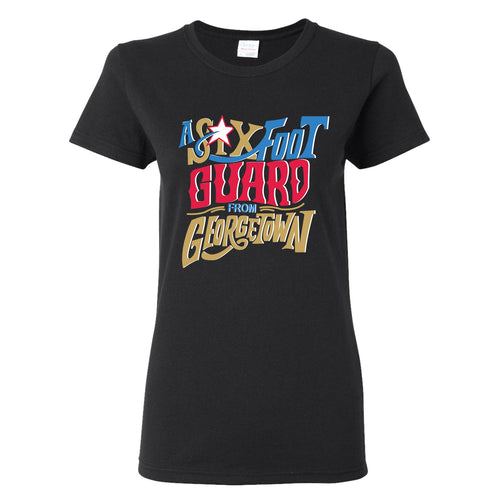 Six Foot Guard From Georgetown Women's T-Shirt | Allen Iverson Black Women's Tee Shirt
