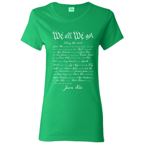 We All We Got Women's T-Shirt | Jason Kelce Speech Kelly Green Women's Tee Shirt