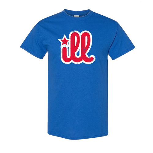 ILL Logo T-Shirt | ILL Logo Royal T-Shirt the front of this shirt has the red and white ill logo