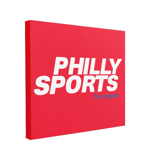Philly Sports The Fighten Canvas | Philly Sports The Fighten Red Wall Canvas the front of this canvas has the philly sports fighten logo on it